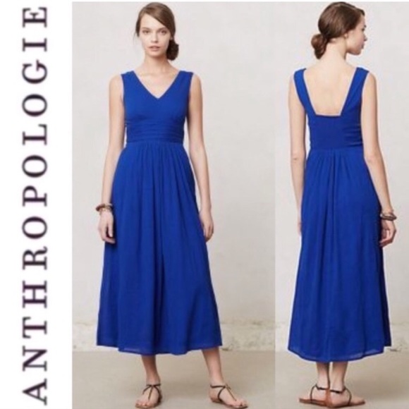 Anthropologie Dresses & Skirts - Edme & Esyllte Blue Long Length Dress Sleeveless